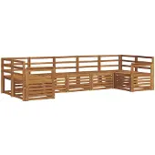 vidaXL Outdoor-Sofagarnitur 7 stk. Natur