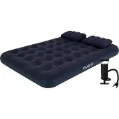 Avenli 24032 Aufblasbare Matratze mit Handpumpe, 2 Kissen, 191 x 137 x 22 cm, blau