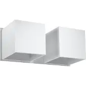 Sollux Wandleuchte QUAD 2 weiß 2xG9 8W Aluminium 11x12x26cm
