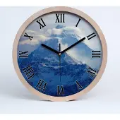 Tulup Holzuhr 20fi cm wanduhr - schwarze Spitzen - Gipfel