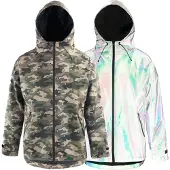 PAIKKA Regenmantel für Zweibeiner reflektierend Uni "Human Visibility Raincoat" camo