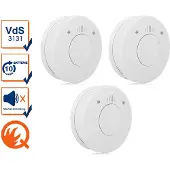 Smartwares RM520/3 Rauchmelder 3er Pack, Photoelektrischer Reflexionsmelder, Weiß, Haus, Büro, Travel trailer, ABS, 85 dB, Oberflächenmontiert