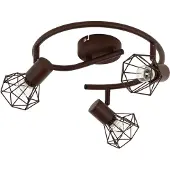 Licht-Erlebnisse Deckenspot E14 Ø 44 cm Braun Metall Retro Küche Deckenstrahler