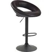 CLP Barhocker Olinda Kunstleder höhenverstellbar und drehbar | Farbe braun Gestell Farbe schwarz
