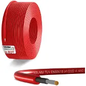 EnjoySolar enjoy solar Solarkabel Ring 100 m, 4 mm², rot, EN 50618, PV-Kabel, 0% MwSt.