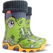 Demar Kinder Bunte Gummistiefel Kinderschuhe Regenschuhe mit Einlage Krokodil Gefüttert 28/29