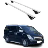 Omtec Dachträger Grundtäger für Hyundai H-1 Travel Starex 2007-2025 75kg Metall Silber