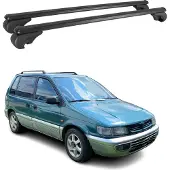Omac Dachträger für Mitsubishi Space Runner 1992-2002 Gepäckträger Alu Schwarz 2x