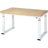 RAU Werkbank adlatus 600 elektrisch höhenverstellbar Buche-Massiv-Platte 1500 mm x 900 mm