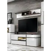AEA Wohnzimmer Wohnwand TV-Ständer Regal Luxus Design Set Modern Möbel Neu