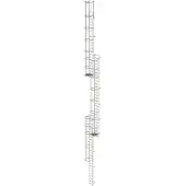 MUNK Günzburger Steigtechnik MUNK ortsfeste Steigleitern Edelstahl, 17,64m SH PG2
