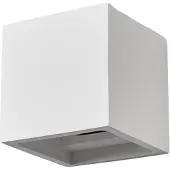LINDBY - Moderne Wandleuchte weißer Putz inkl. G9 - Freja I Wohnzimmer I Schlafzimmer - Stahl Quadratisch - LED geeignet G9