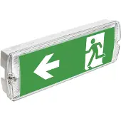 GTV SAHER DUO Notwegbeleuchtung, Fluchtwegbeleuchtung, EXIT, Notausgang Leuchte, Fluchtwegschild, 3h Notlicht, 3W, IP65, Weiß