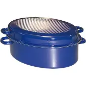 Riess Gänsebräter oval mit Deckel Emaille 38 cm