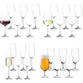Leonardo Gläser-Set "Gläserset Puccini 24er Set transparent" Ideal für den Alltag, spülmaschinengeeignet
