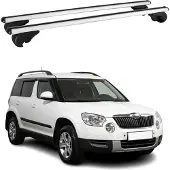 Omtec Dachträger Grundtäger für Skoda Yeti 2009-2017 75kg Aluminium Silber 2 tlg