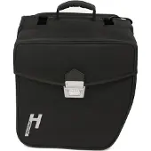Haberland Doppeltasche 31l Pur schwarz - robuste Gepäckträgertasche mit viel ....