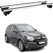 Omtec Dachträger Grundtäger für Opel Antara 2006-2015 75kg Alu Silber 2 tlg