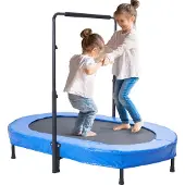Vevor Kindertrampolin Indoor / Outdoor-Trampolin faltbares Mini Trampolin Gartentrampolin für Kleinkinder, Geburtstagsgeschenk für Kinder ab 3 Jahren für Spaß, Blau