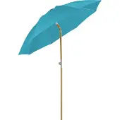 SVITA Sonnenschirm Bambus 2m Neigbar Gartenschirm Balkonschirm Hellblau
