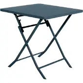 Hespéride Quadratischer klappbarer gartentisch "greensboro" petrol 2-sitzer aus epoxybehandeltem stahl -