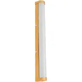 Ledvance ORBIS Tube LED-Spiegel-/Wandleuchte, gefrostetes Glas/Holzdekor, 12W, 1200lm, dimmbar, 3000/4000K über Wandschalter einstellbar, 60cm Durchmesser, IP44 Schutz vor Fremdkörpern/Spritzwasser
