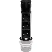 Plastrol Möbelsteckdose mit 3x 230V Schuko 2x USB-A Anschluss