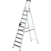 Proregal Stufen-Stehleiter einseitig begehbar mit clip-step 10 Stufen