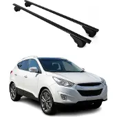 Omtec Dachträger Grundtäger für Hyundai ix35 2010-2015 75kg Metall Schwarz 2 tlg
