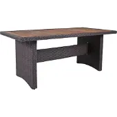 DELUKE Gartentisch ESSEN - Akazie, Weidengrau, 90x180x75cm | Terrassentisch Wetterfest Outdoor Tisch
