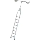 MUNK Günzburger Steigtechnik MUNK Aluminium-Regalleiter für Doppelregal drehbar 8 Stufen