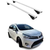 Omtec Dachträger Gepäckträger für Toyota Verso 2009-2018 Grundträger Metall Silber 2x