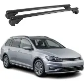 Omtec Dachträger für VW Golf Alltrack Variant 2014-2025 Gepäckträger Alu Schwarz 2x