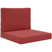 vidaXL Sofakissen für Draußen 2-Tlg Weinrot Polyester 900719
