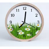 Tulup Holzuhr 20fi cm wanduhr - Daisy Blumen
