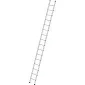 MUNK Günzburger Steigtechnik Günzburger Anlegeleiter Aluminium 16 Sprossen Leiterlänge 4740 Arbeits-Höhe bis ca. 5800mm - 10016
