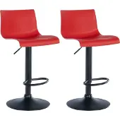 CLP 2er Set Barhocker Branford Kunststoff rot