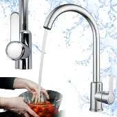Delvant SENTO Küchenarmatur wasserhahn küche spültischarmatur einhebel mischbatterie chrom