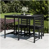 Markenlos Gartentisch Grau 159,5x82,5x110 cm aus massivem Kiefernholz
