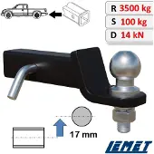 Lemet AHK-Einschub 2-Zoll Adapter Erhöht für US-AHK für VW Routan Bj. 2009-2014