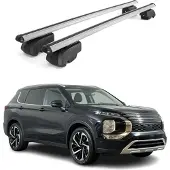 Omtec Dachträger Gepäckträger für Mitsubishi Outlander 2020-2021 ABE Alu Grau 2tlg