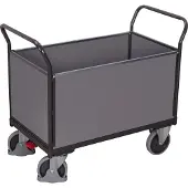 Variofit Vierwandwagen mit Holzwänden 1200x750mm Anthrazitgrau RAL 7016
