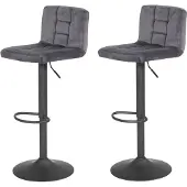 Hela Barhocker "Amanda II H", grau, B:40cm H:85cm T:48cm, Hocker, Barhocker, drehbar, höhenverstellbar