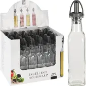B2X Glasflasche für Öl/Essig mit Ausgießer und Verschluss