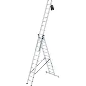 Proregal Mehrzweckleiter 3-teilig mit nivello-Traverse 3x11 Sprossen