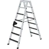 Proregal Stufen-Stehleiter beidseitig begehbar mit clip-step R13 2x7 Stufen