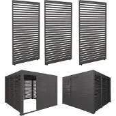 Mendler 3er-Set Aluminium Paneele für Pergola MCW-L46, Terrassenüberdachung, Lamellenpaneel Modul, 204x271cm anthrazit