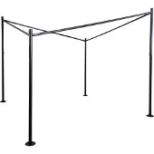 Mendler Pergola Gestell MCW-A41, Garten Pavillon Terrassenüberdachung Gestänge, stabiles 6cm Stahl-Gestell