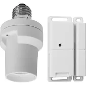 Smartwares SHS-51001-EU Türaktiviertes Leuchten Schalter Set, Beleuchtungssteuerung, Weiß, Garage, Veranda, Eingang, Ausrichtung, E27