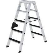 Proregal Stufen-Stehleiter beidseitig begehbar mit clip-step 2x5 Stufen